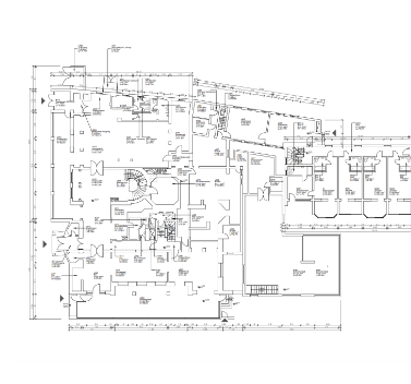 Grundrisszeichnung eines Gebäudes als Planungsgrundlage für Aufmaß und Bestandsdokumentation