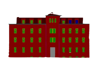 Gebäudemodell mit automatischer Fassadenerkennung zur Analyse der Gebäudehülle
