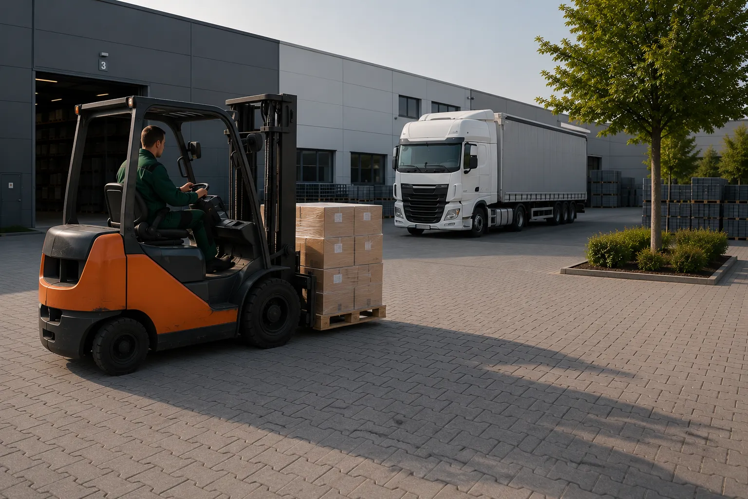 Tiefbauarbeiten auf Industriegelände