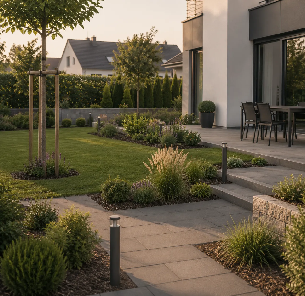 Gepflegter Privatgarten – Gartenpflege von Bodemer