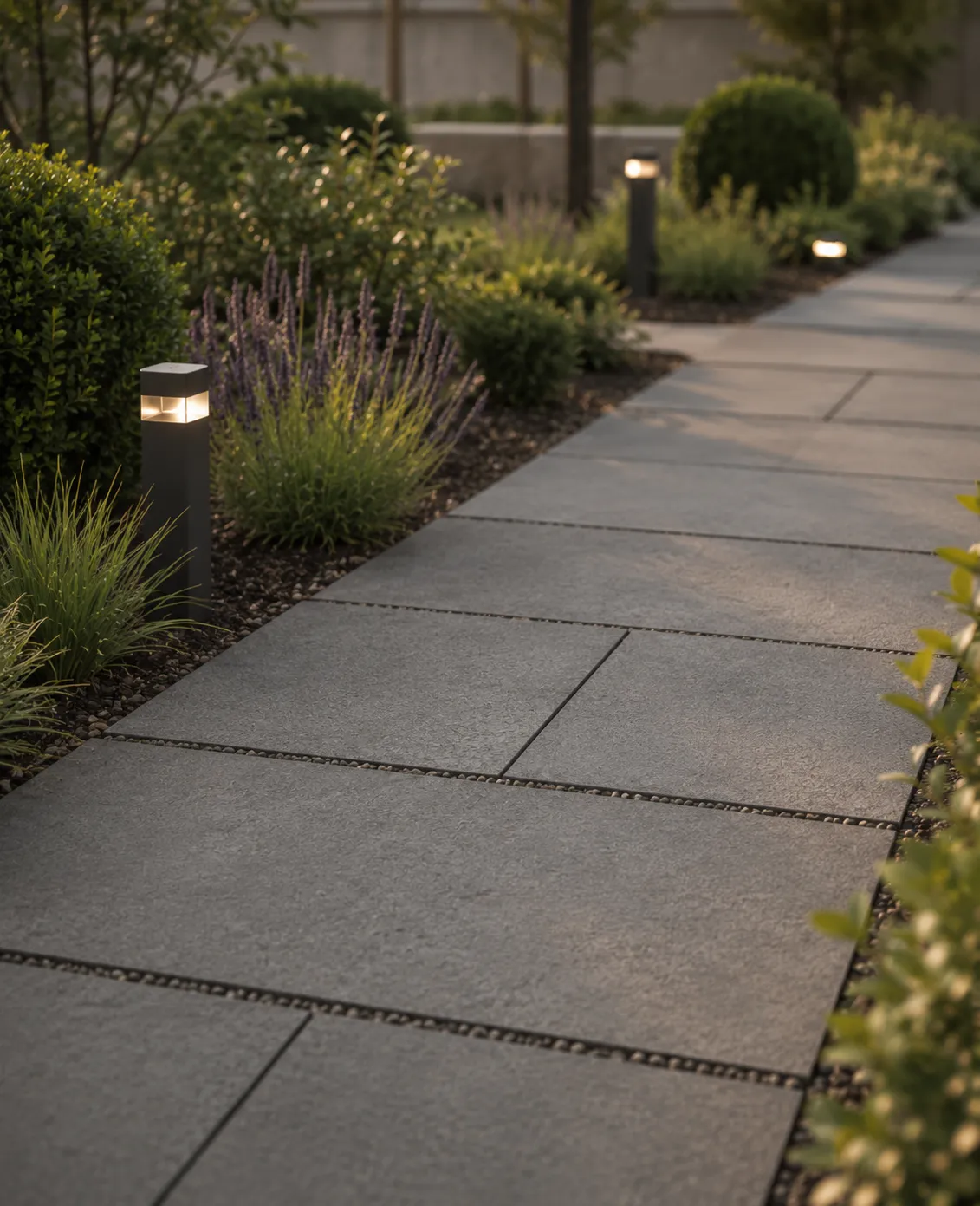 Terrassenplatten – neu angelegte Terrasse