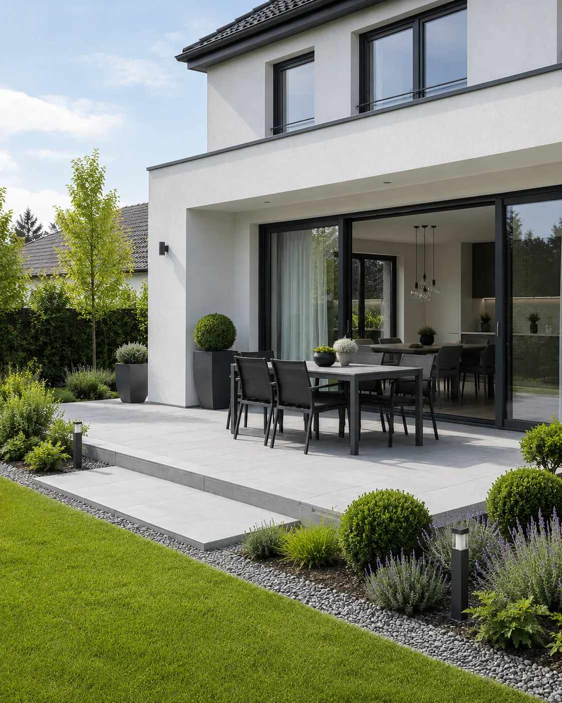 Neu gebaute Holzterrasse – Terrassenbau für Privatkunden