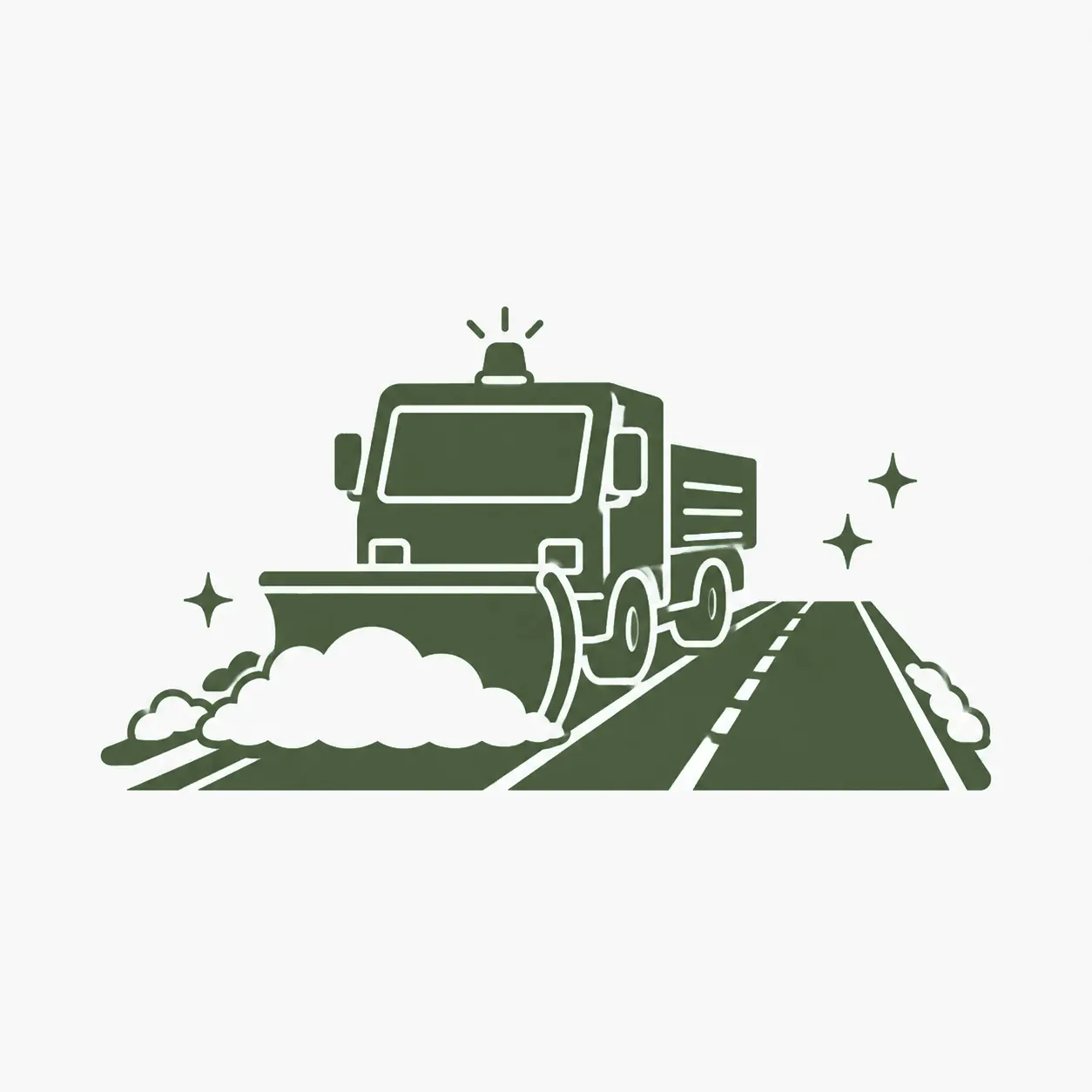 Icon: Räumfahrzeug bei der Schneeräumung