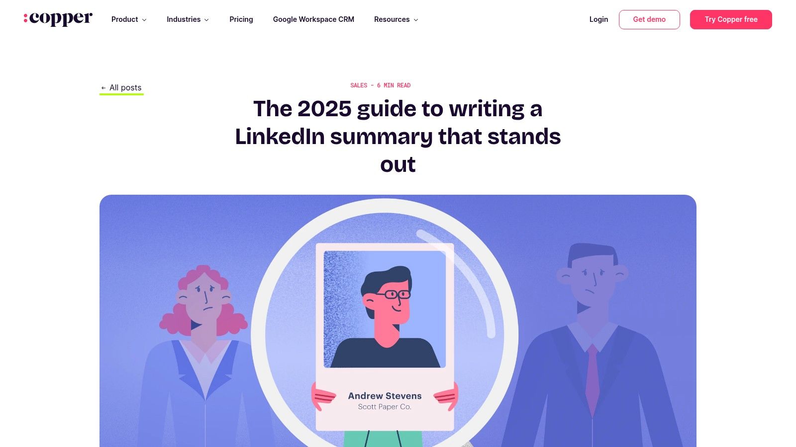 Copper CRM — The 2025 Guide to Writing a LinkedIn Summary That Stands Out (with Examples)