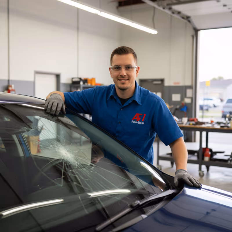A-1 Auto Glass certified technician smiling in McAllen TX