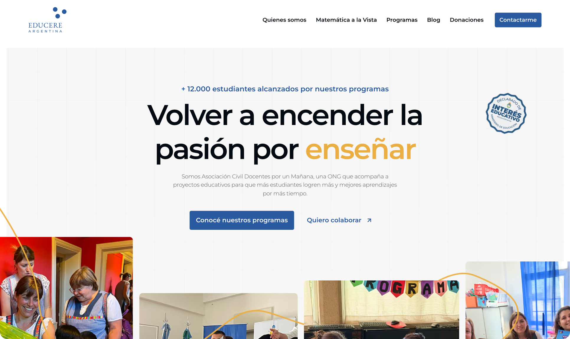 Educere website home page