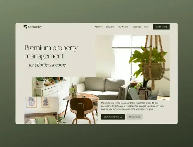 Recorrido animado por la home de ContenStay en desktop