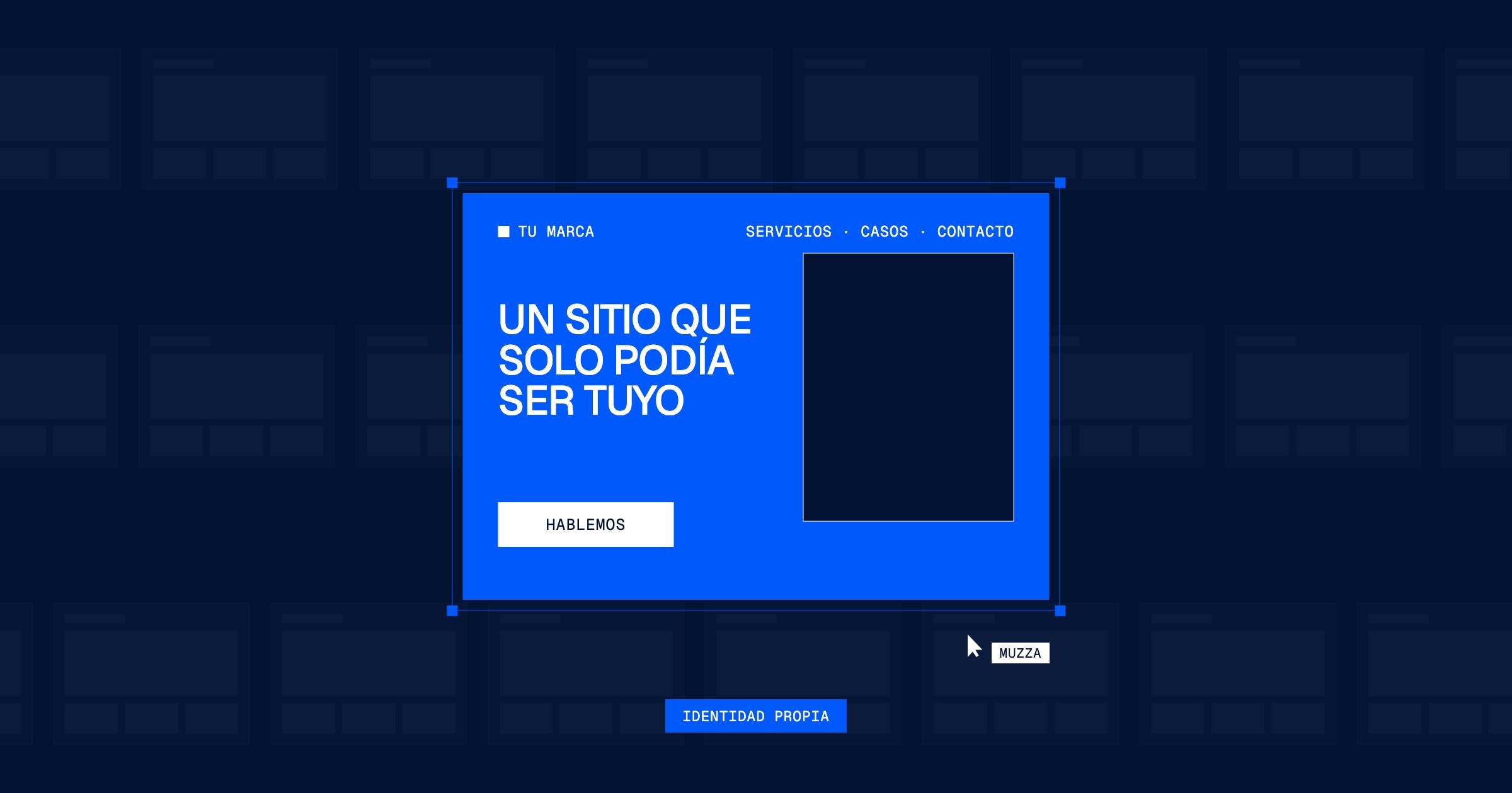 Un sitio genérico convertido en uno con identidad propia, entre filas de sitios iguales