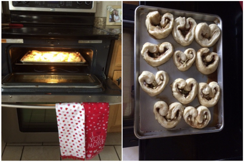 Heart Shaped Caramel Apple Cinnamon Rolls–with a dairy free option