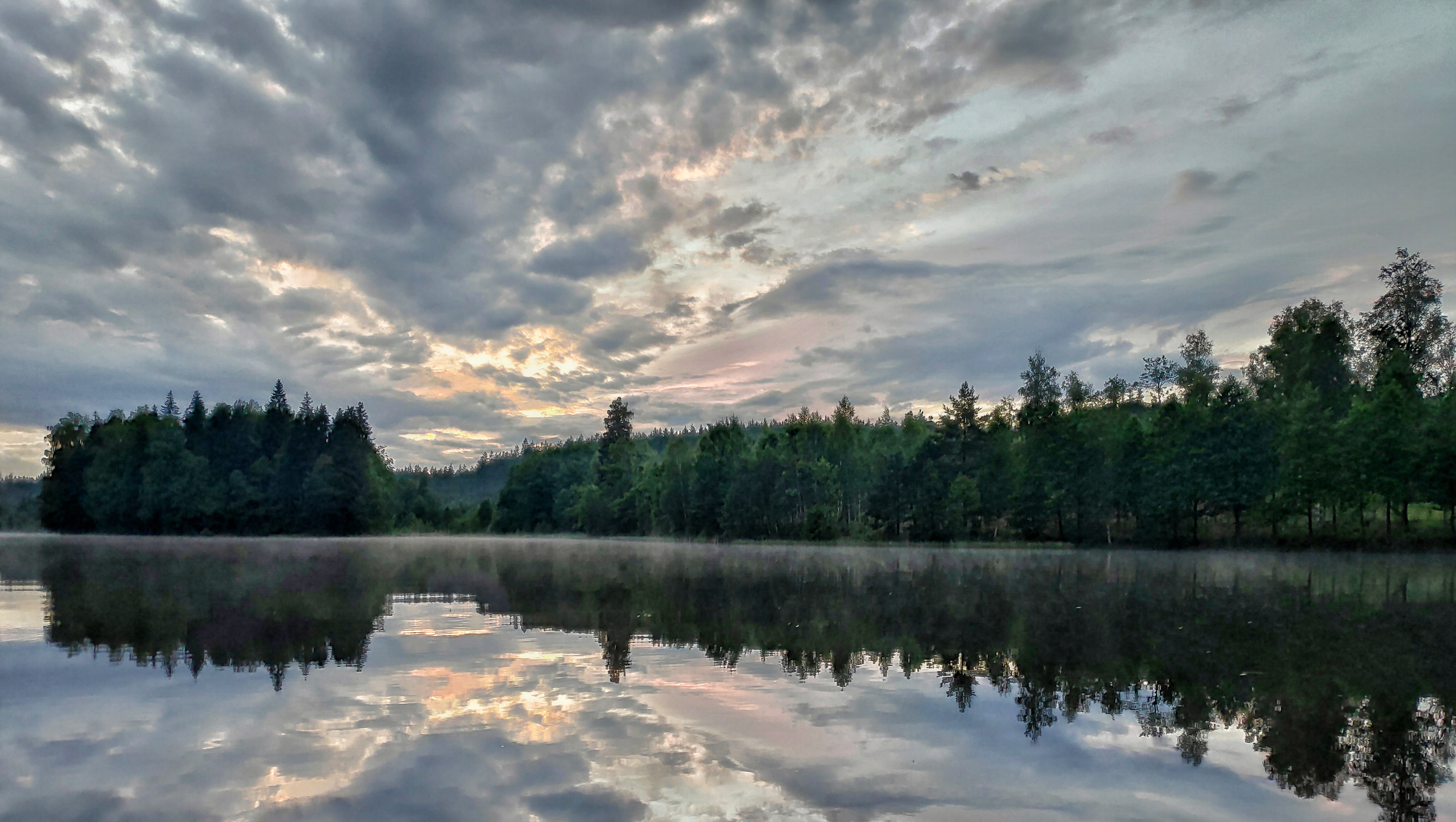 Beautiful lake in the forrest in Småland