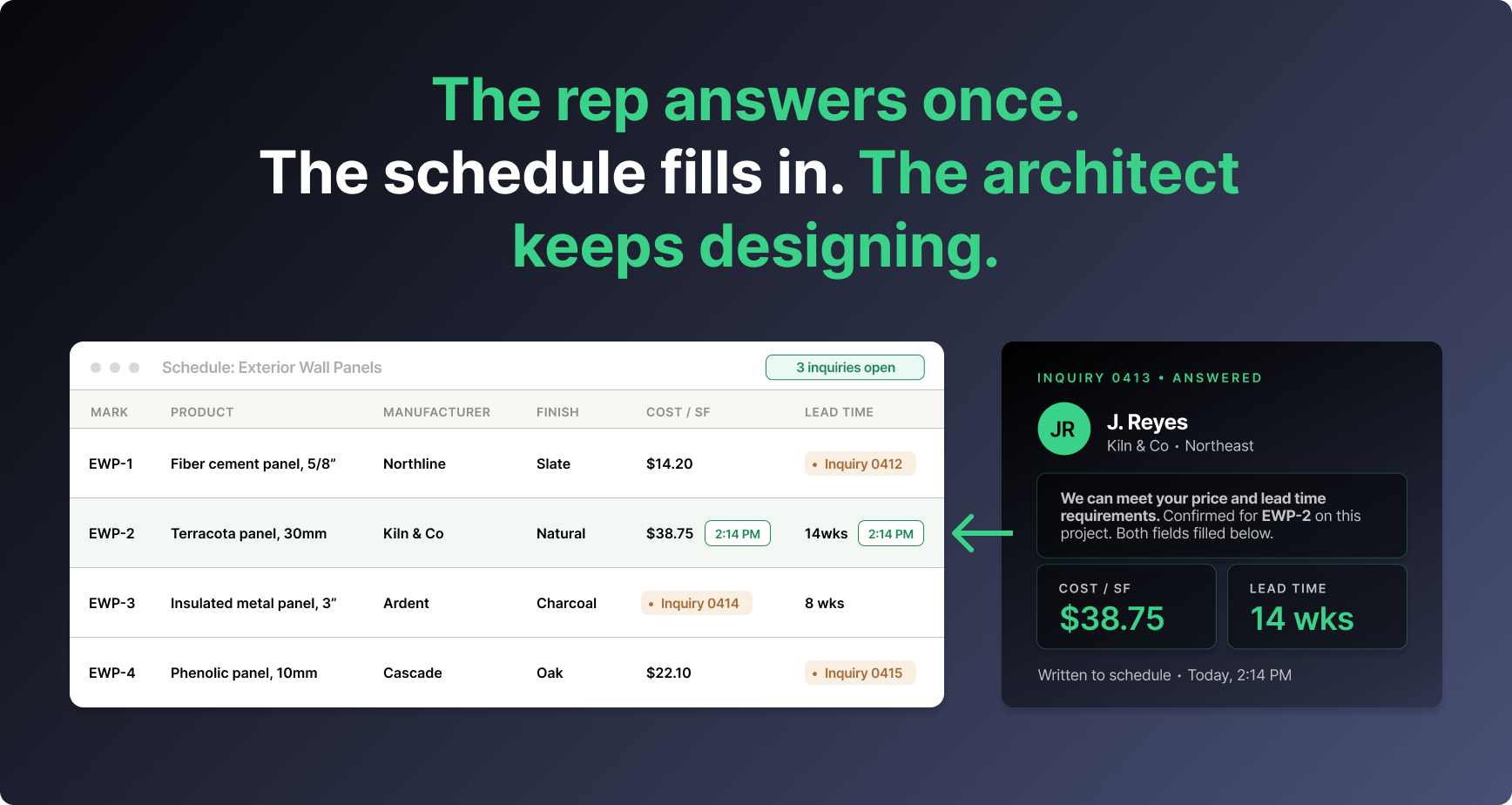 Automated RFI in Material Hub
