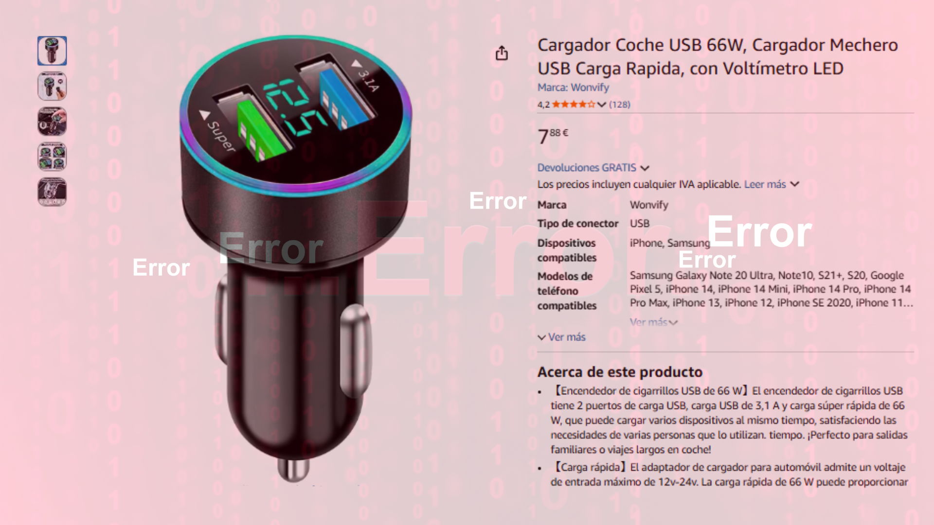 Wrong keyword on amazon product