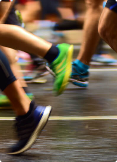People running