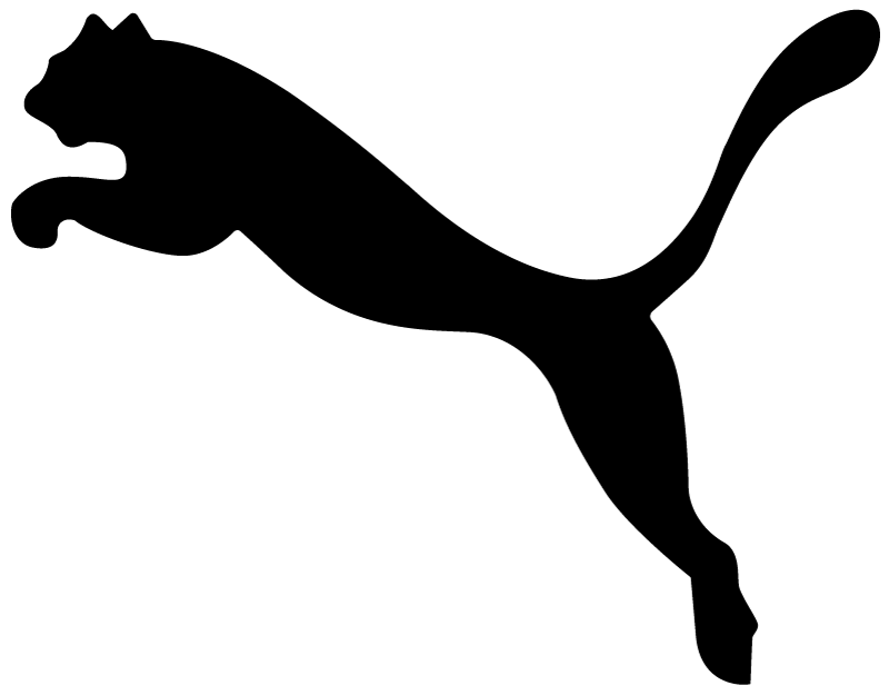 Silhouette of a puma leaping, representing the Puma brand logo.