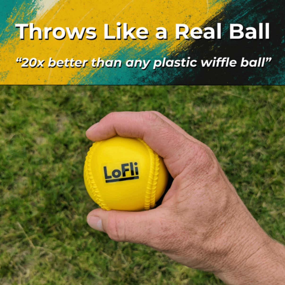 LoFli Limited-Flight Training Baseball Close-Up