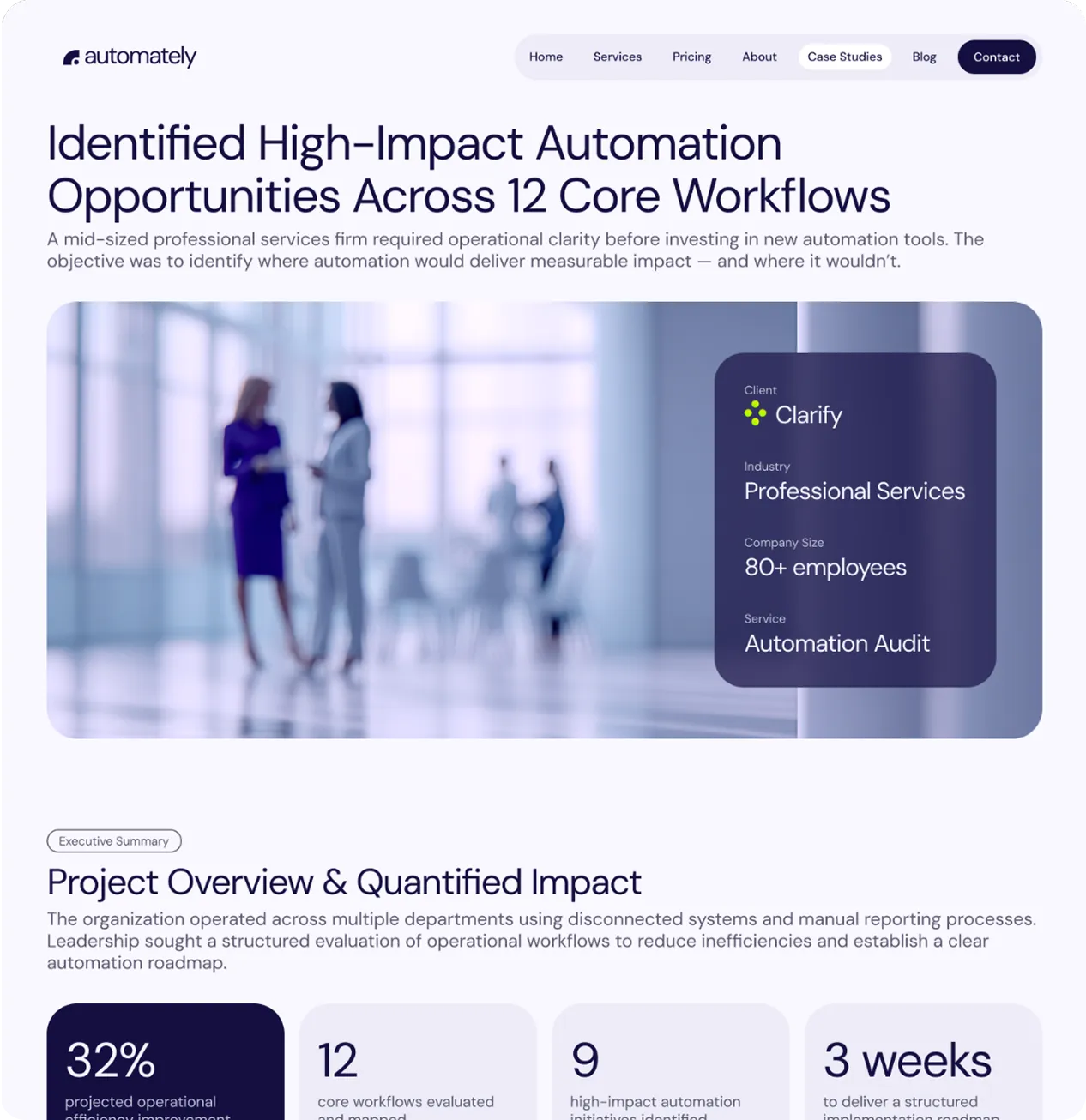 Case study page screenshot
