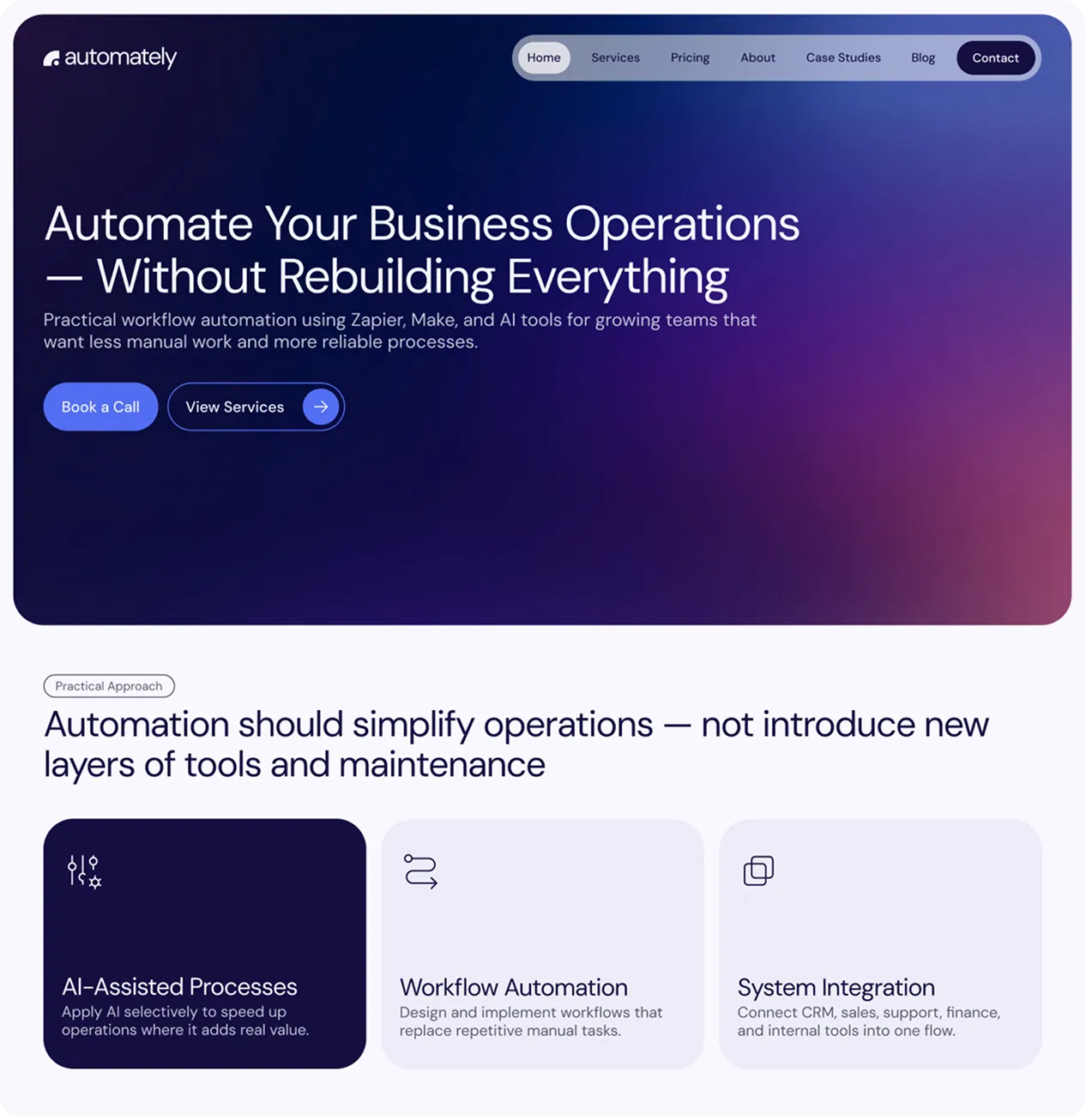 Home page screenshot