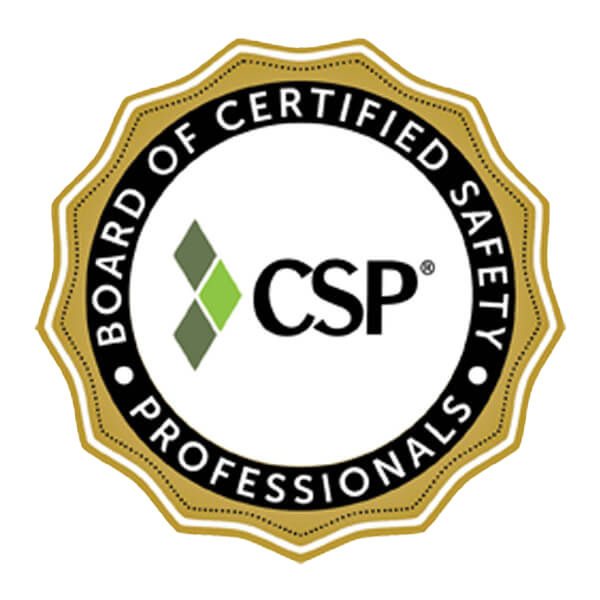 Seal of the Board of Certified Safety Professionals with the CSP logo
