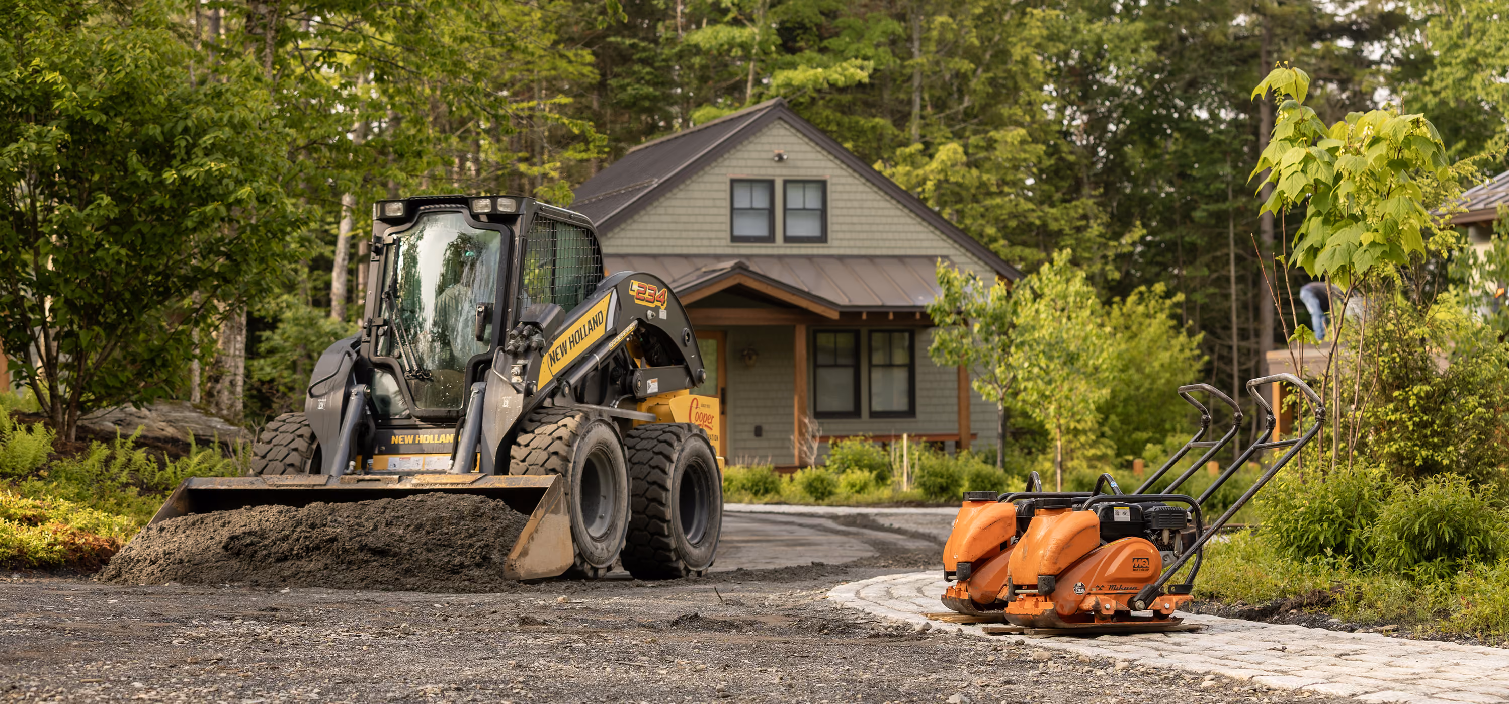 Maine driveway excavation