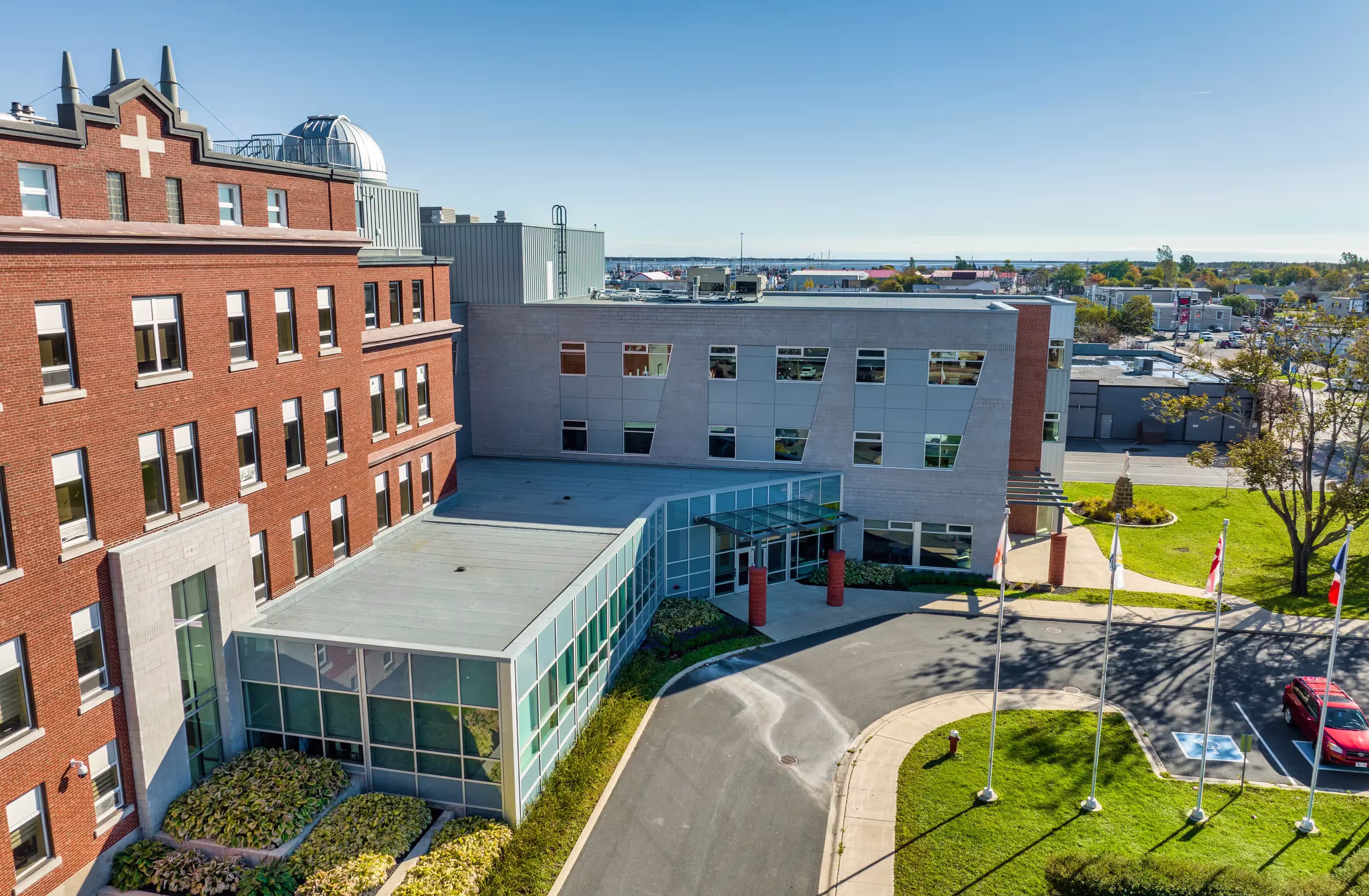 Aereal view of universite campus, Shippagan