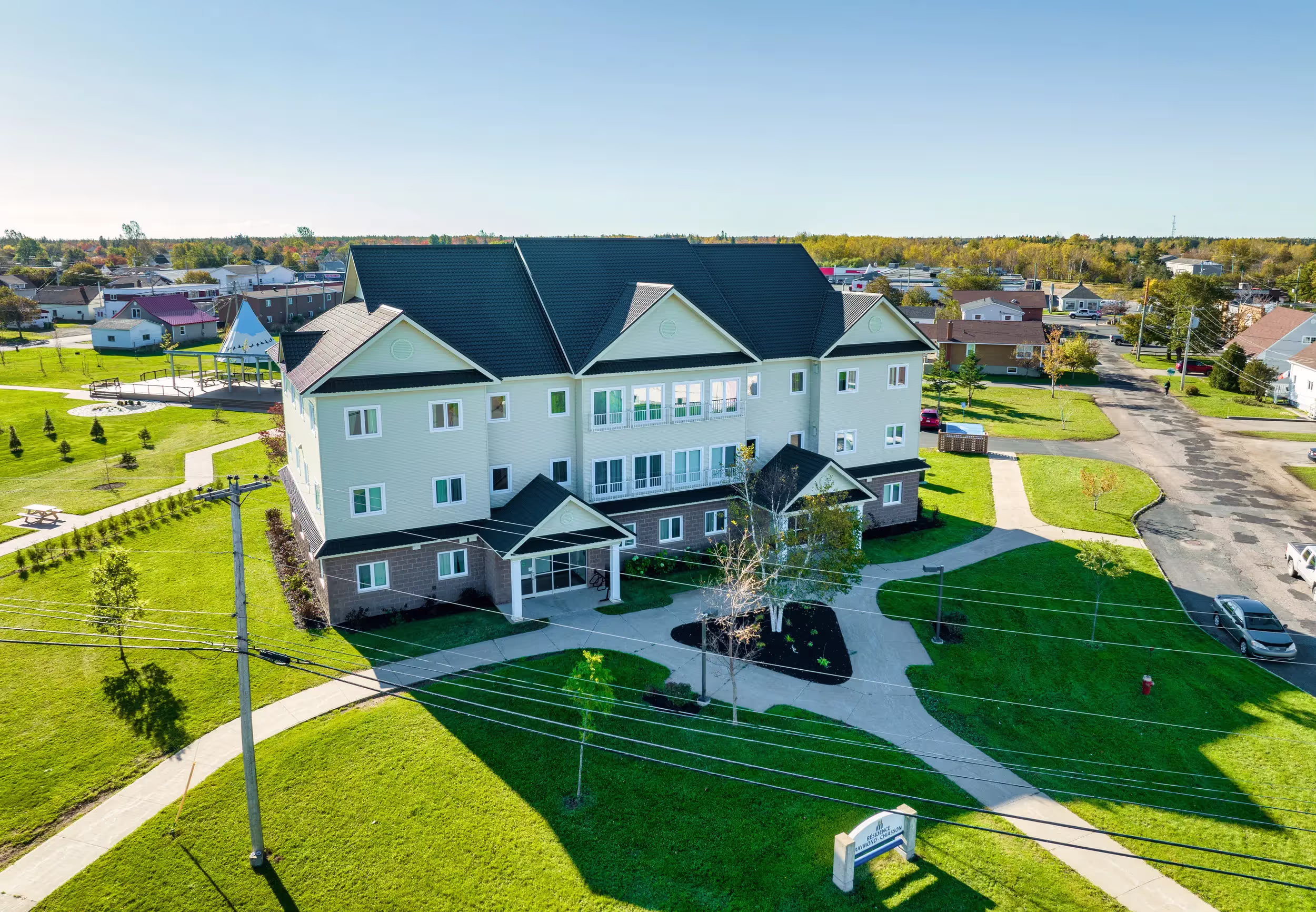Aereal view of universite campus, Shippagan