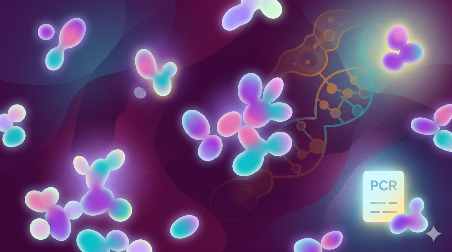 abstract microscopic-style illustration of ureaplasma bacteria