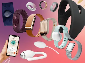 Composite image of 12 wearable fertility devices