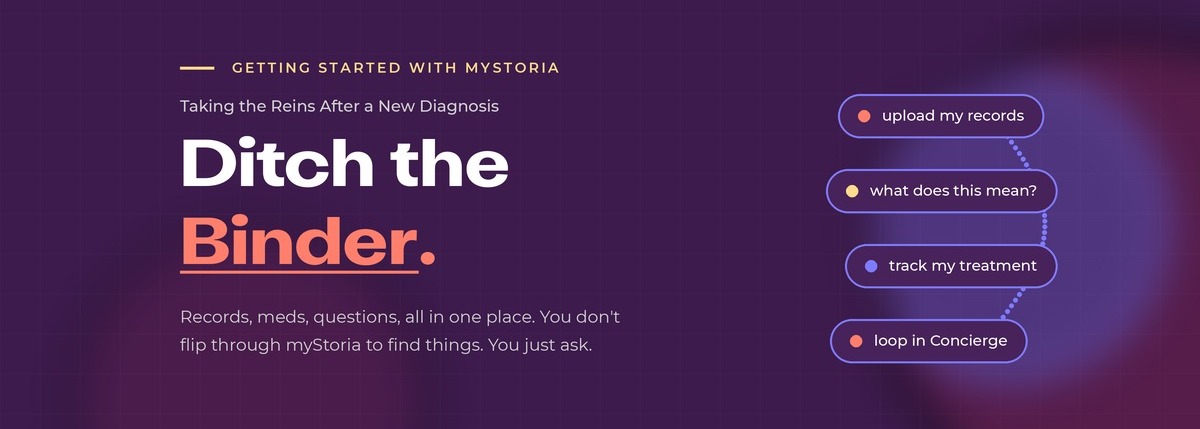 Upload my records. What does this mean? Track my treatment. Loop in Concierge.