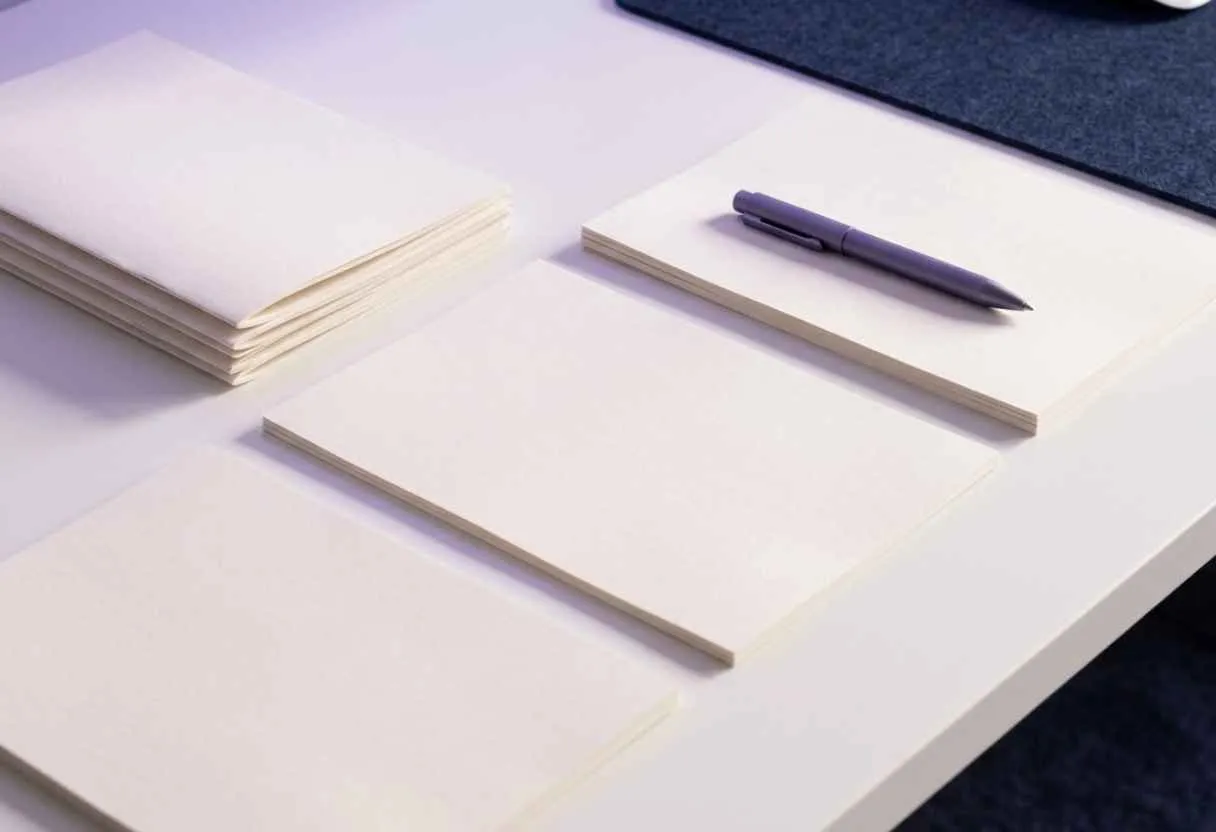 Dossiers fermés et stylo sur une table blanche