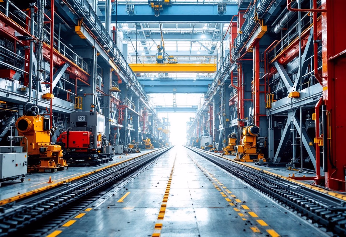 image of a shipyard with advanced machinery