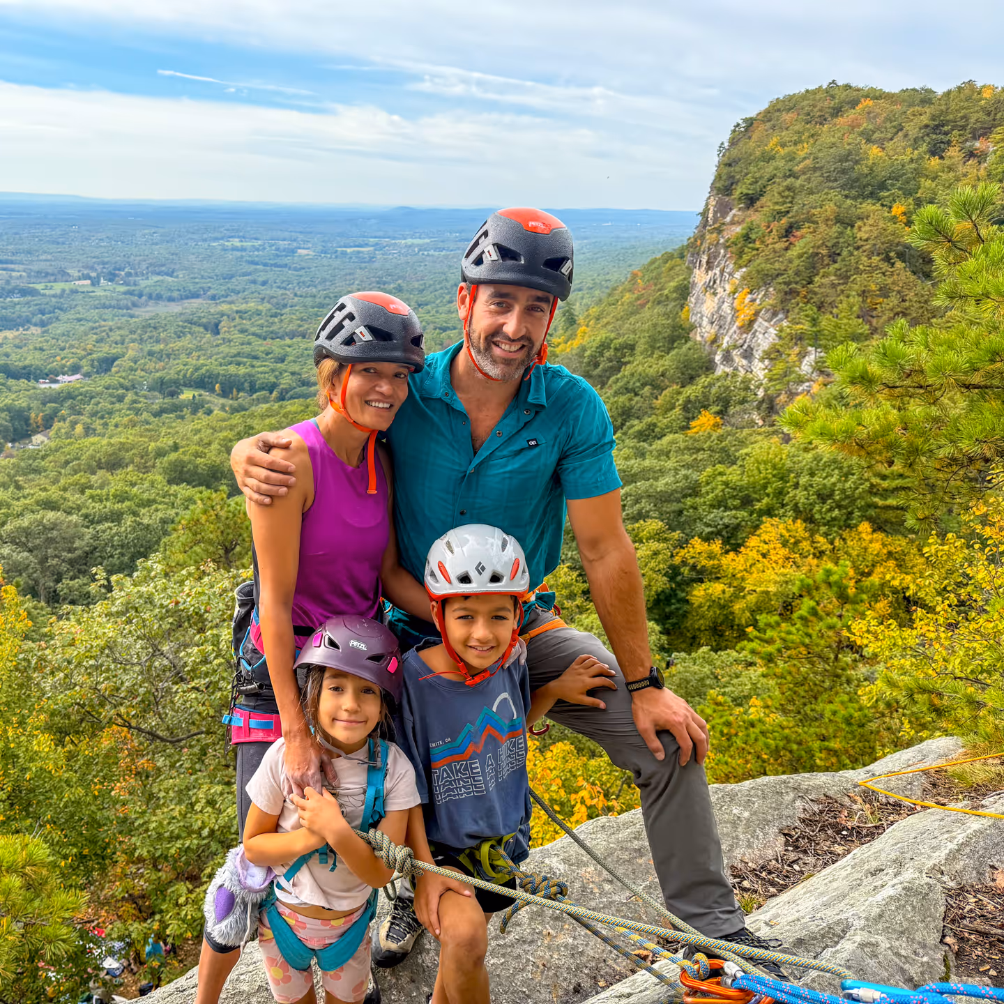 Jake Weissman with his family.