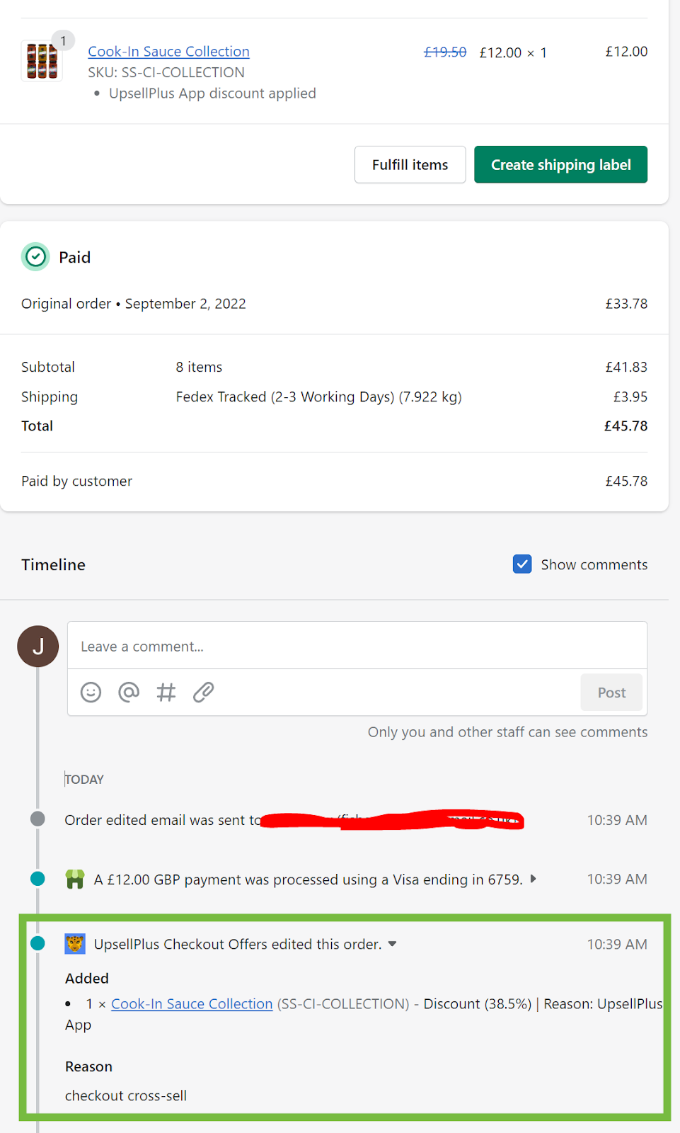 post purchase order shopify