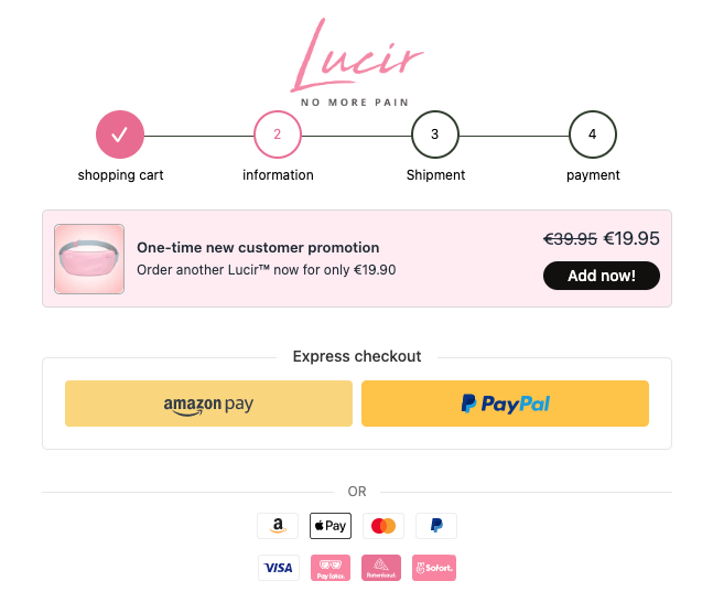 checkout upsell