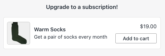 upsell to subscriptions in checkout