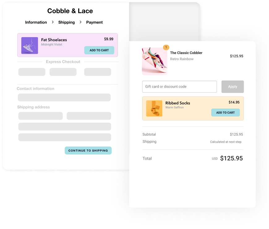 shopify custom checkout upsellplus