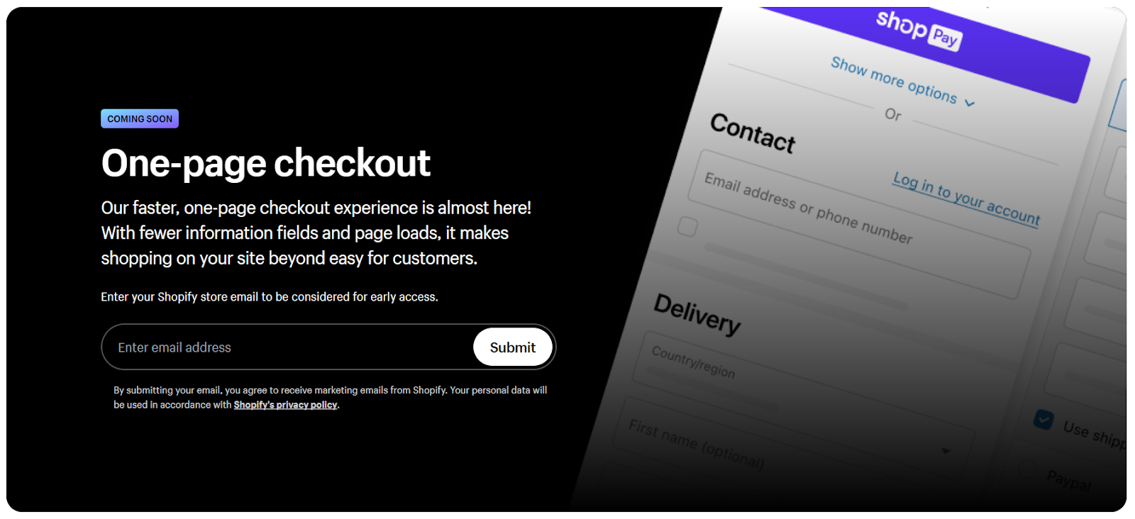 shopify one page checkout upgrade
