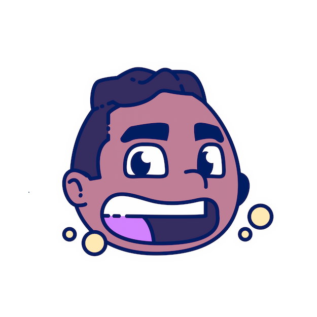 A cartoon graphic of a smiling Obi for the obi eats logo