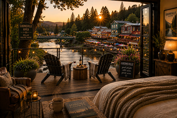 Guerneville hotels and rental properties along the Russian River in Sonoma County