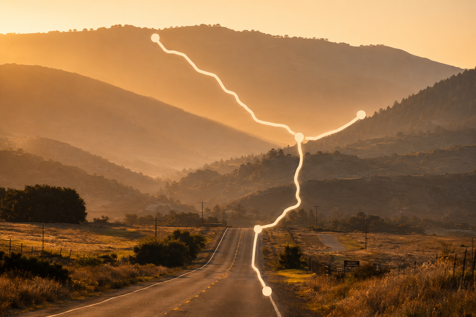 Marin to Sonoma route traced across the county map