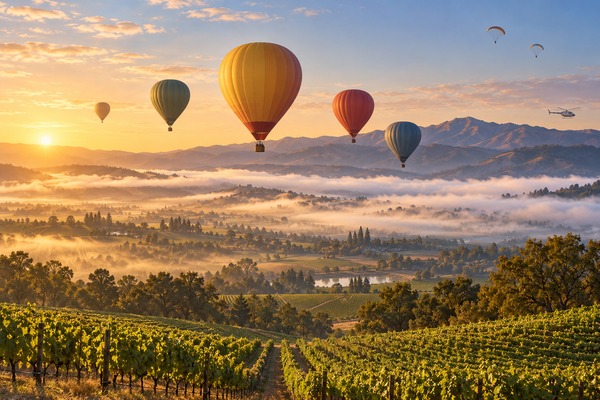 In the Air: balloon rides and skydiving in Sonoma