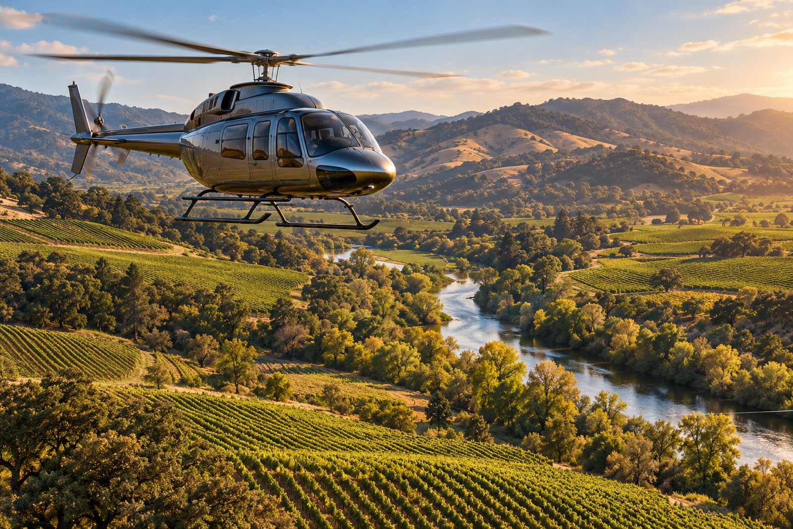 LocaleTerroir: a helicopter over the Russian River