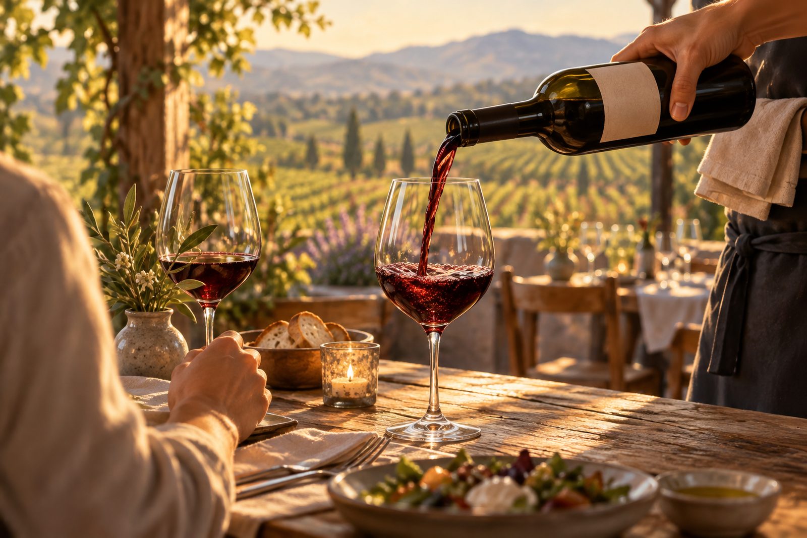 LocaleTerroir: pouring wine into a glass, Sonoma