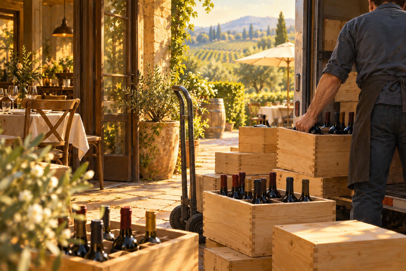 LocaleTerroir: wine cases being delivered, Petaluma