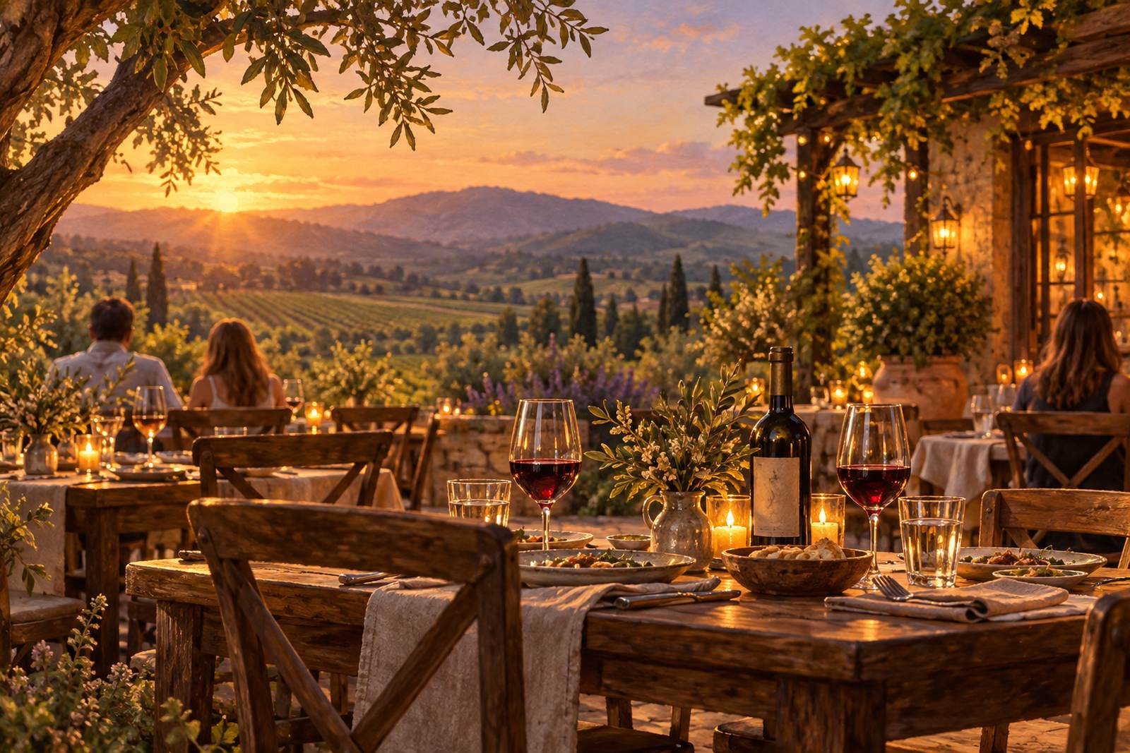 LocaleTerroir: outdoor tables set for dinner, Petaluma
