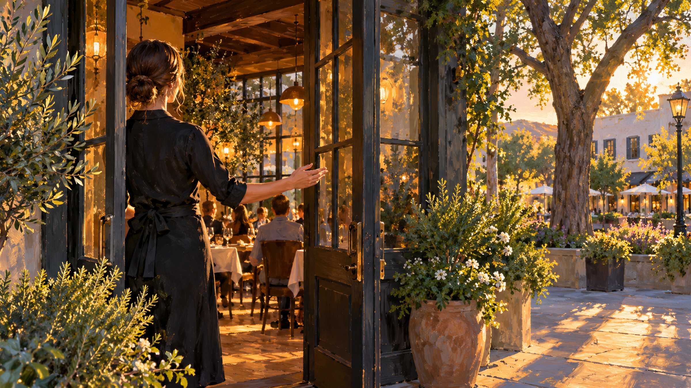 LocaleTerroir: hostess welcoming, Healdsburg, Sonoma County
