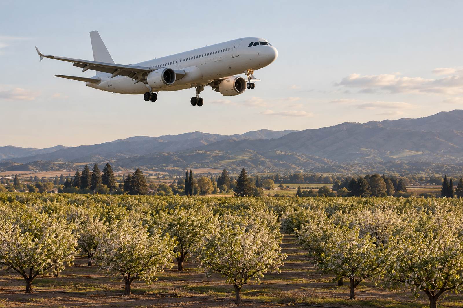 The arrival over the San Joaquin Valley