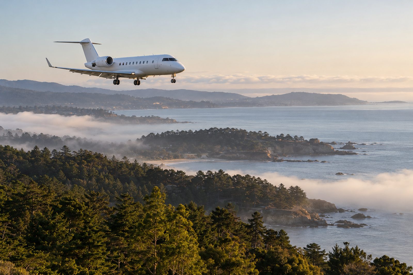 The arrival over the Monterey Peninsula