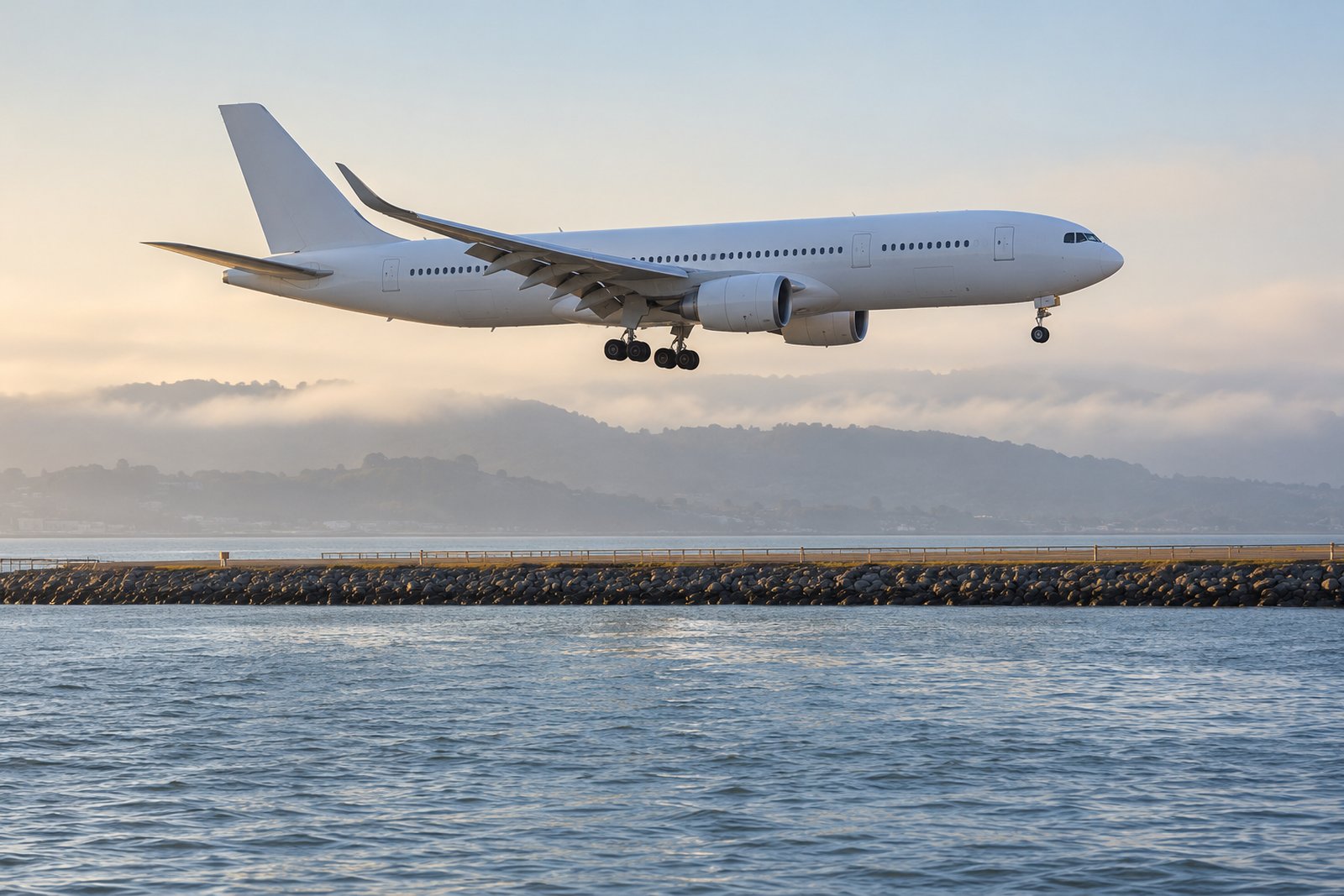The arrival over San Francisco Bay