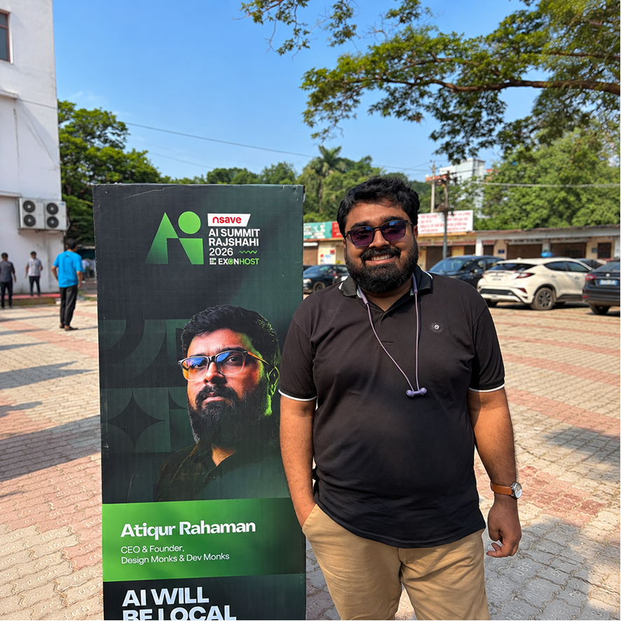 [ Standing in front of that AI summit banner made me realize how far a small idea can travel when you just keep showing up.]