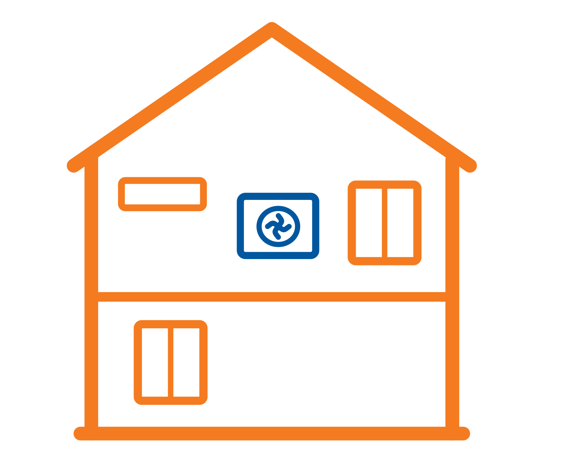 Wall mounted high outdoor unit